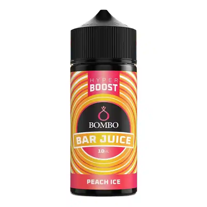 Bombo Bar Juice Hyper Boost Peach Ice Flavour Shot — 10ml / 120ml