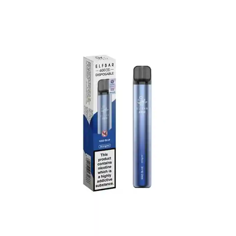 Elf Bar 600 V2 Mad Blue Disposable Vape — 600 Puffs 20mg