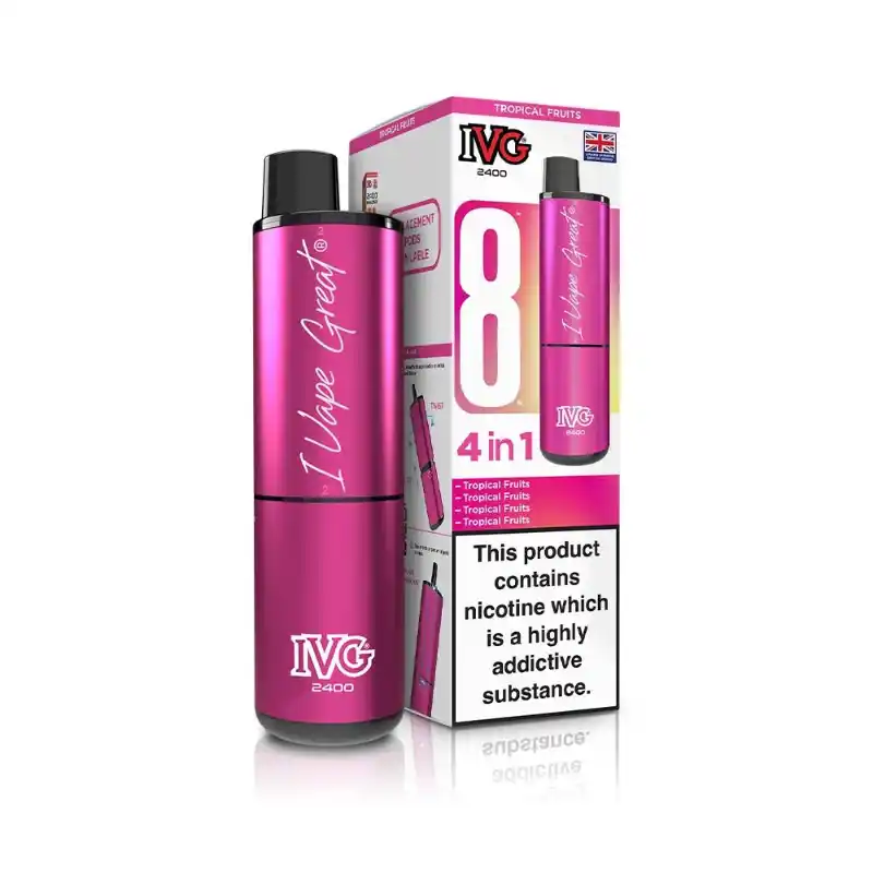 IVG 2400 Tropical Fruits Disposable Vape — 2400 Puffs 20mg