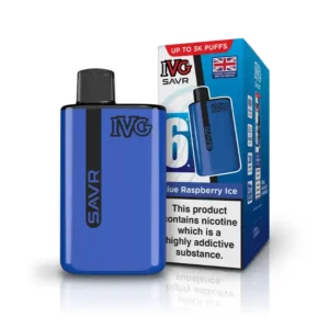 IVG SAVR 3K Blue Raspberry Ice Disposable Vape — 3000 Puffs 20mg