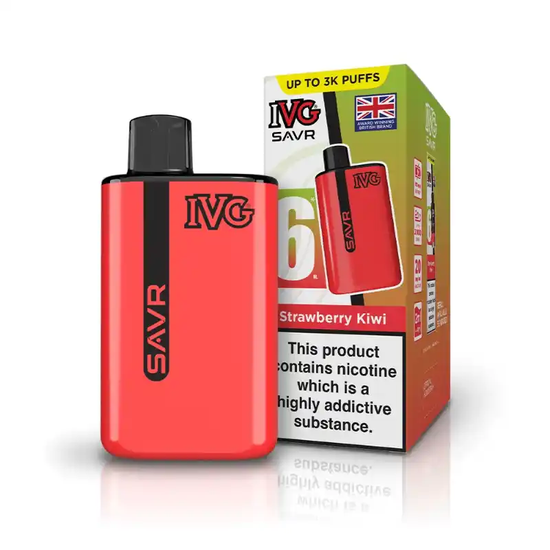 IVG SAVR 3K Strawberry Kiwi Disposable Vape — 3000 Puffs 20mg