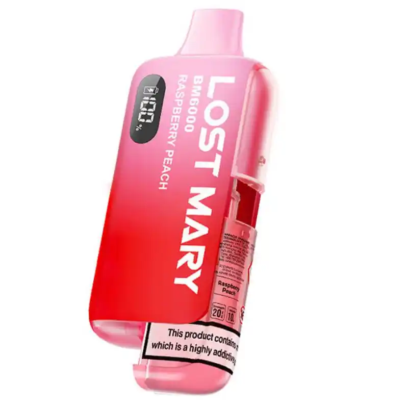 Lost Mary BM6000 Raspberry Peach Disposable Vape — 6000 Puffs 20mg