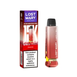 Lost Mary Nera 15K Cherry Ice Disposable Vape — 15000 Puffs 20mg