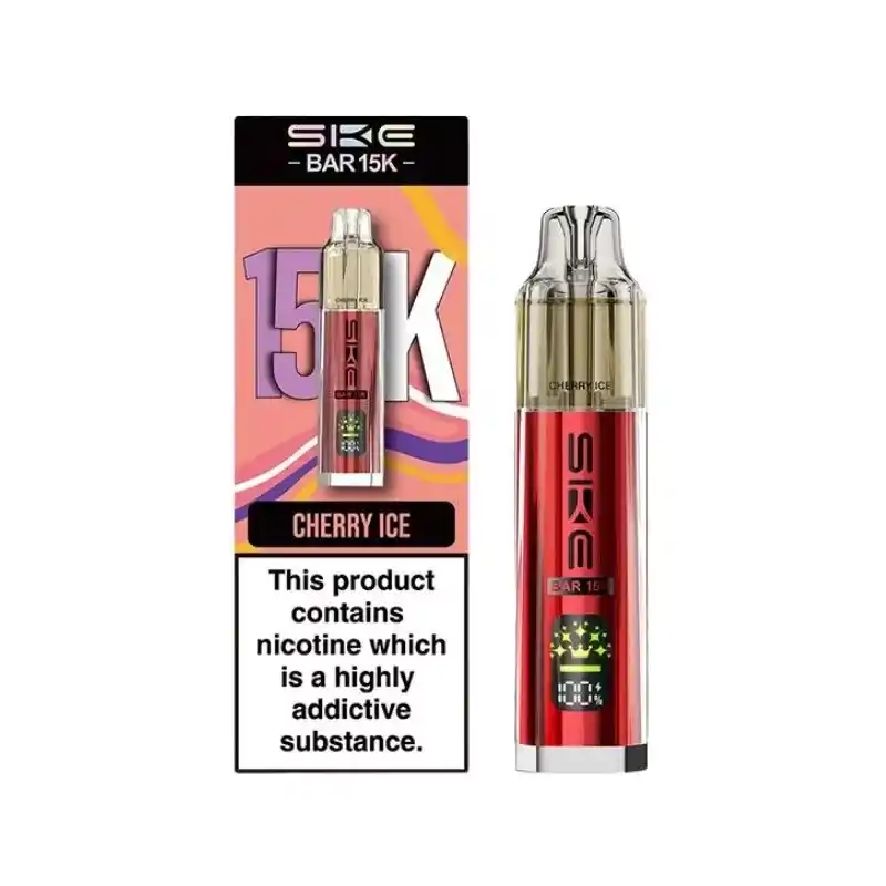 SKE Crystal 15K Cherry Ice Disposable Vape — 15000 Puffs 20mg (with spare pod)