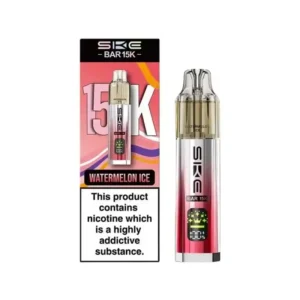 SKE Crystal 15K Watermelon Ice Disposable Vape — 15000 Puffs 20mg (with spare pod)